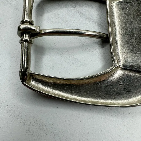 Silver Tone Simple Basic Belt Buckle Rounded Rectangle Frame ✨ - Image 10