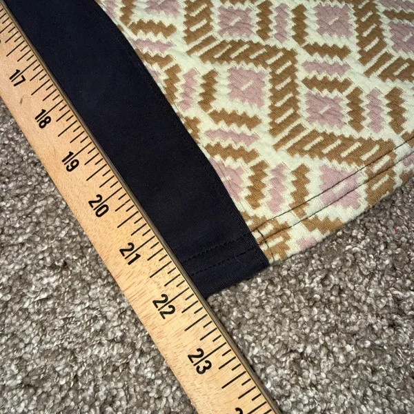 Free People FP Movement Flare Leggings Women M Black Pink Geometric Excellent - Image 3