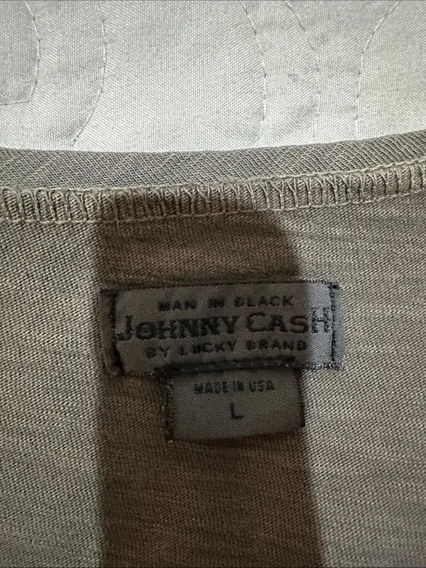 Lucky Brand Gray Graphic Johnny Cash Tour Tee- Size Large - Image 3