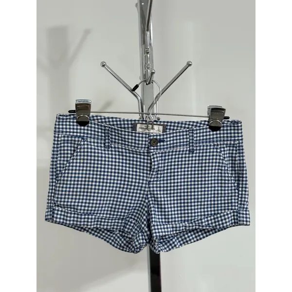 Vintage Y2K Abercrombie & Fitch Gingham Plaid Low Rise Micro Shorts Women Size 2 - Image 2