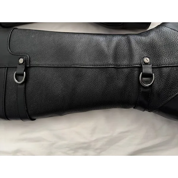 Circa Joan &‎ David CJDAYTON Black Leather Tall Riding Boots Block Heel Mens 7M - Image 2