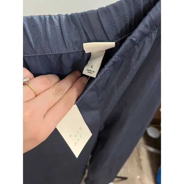A New Day Satin navy textured pants - Image 3