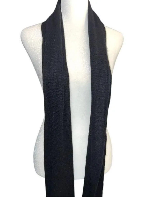 100% acrylic black winter scarf! Black - Image 2