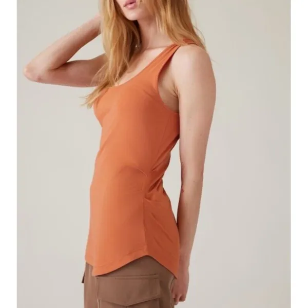 Athleta M Outbound Scoop Neck Tank Top Sunbaked Clay Medium NWT - Image 2
