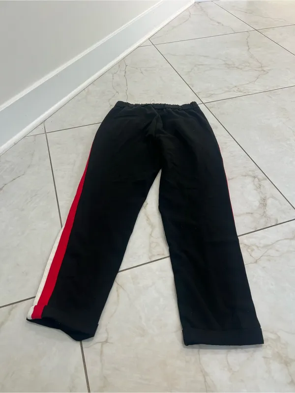 NEW ZARA Trafaluc Collection Black Red Stripe Track Pants Size XS - Image 4