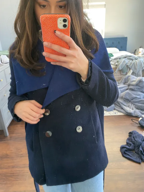 The Limited Two tone blue Wrap Dress Jacket - Image 6