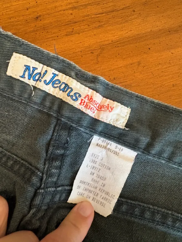 Vintage Dark Green Tapered Ankle Jeans- No! Jeans Absolutely Blues - Image 2