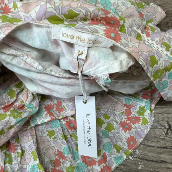 Anthropologie Love the‎ Label Floral Ruffle Mini Dress NWT size medium - Image 5
