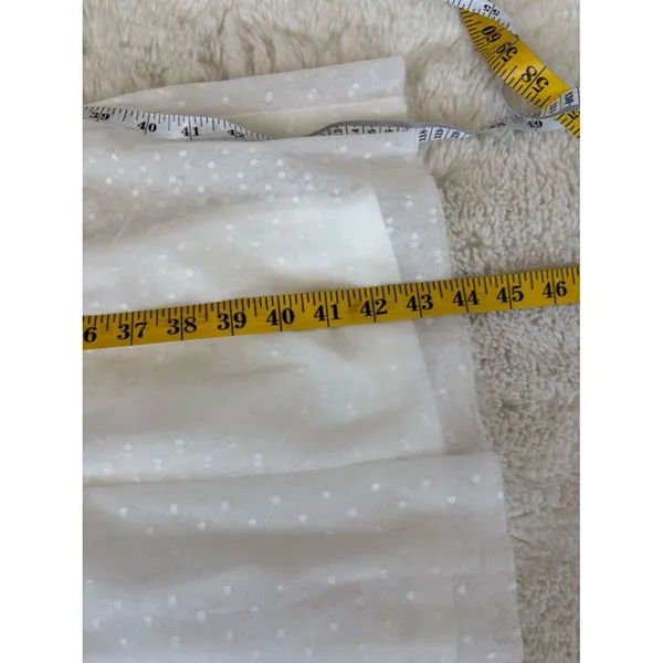 Lulus Darling Sweetheart White Swiss Dot Ruched Midi Dress Size XS bridal Shower - Image 8