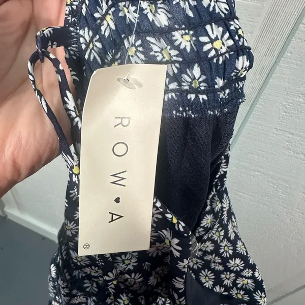 ROWA Navy Floral Spaghetti Strap Babydoll Dress Size XL NWT - Image 11