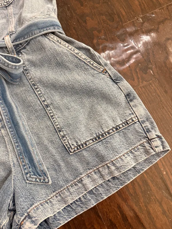 Good American Fit for Success Denim Romper - Image 5