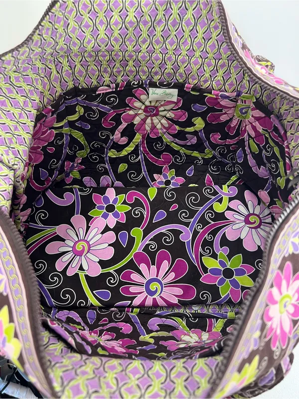 Vera Bradley Retired Purple Punch Shoulder Bag in Brown & Pink - Image 6