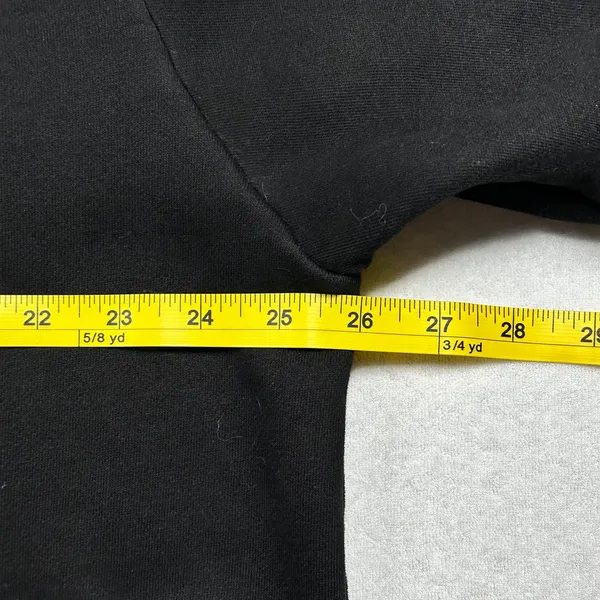 White Fox Project 5 Quarter Zip Pullover Black Oversized Sweatshirt M/L Graphic - Image 8