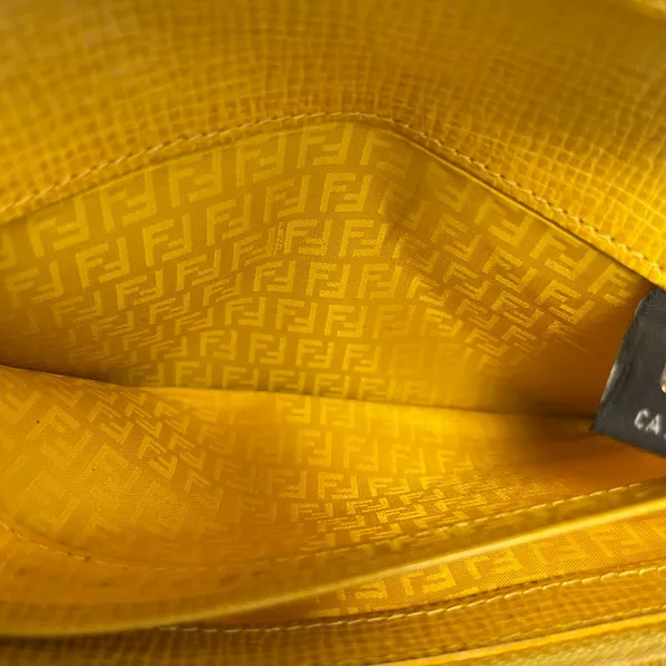 Fendi Tobacco/Yellow Zucca Coated Canvas & Leather Long Wallet - Preowned - Image 13