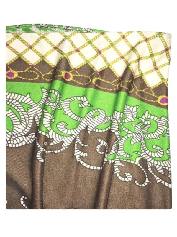 aso TV’s 90210  new Sky  Jewel Neck Bold Print Silk Halter Top  Braided Strap - Image 10
