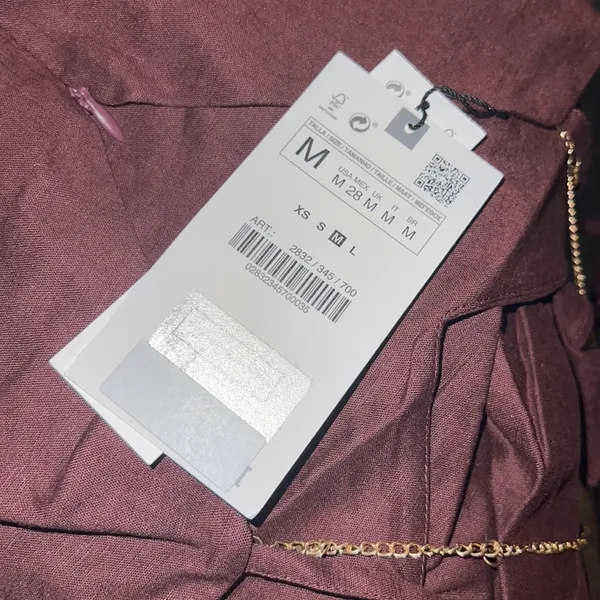 Zara DRAPED DRESS WITH JEWEL‎ CHAIN AT BACK - Image 9