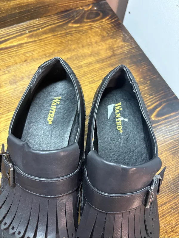 Wanted Black Tassel Loafers Size 10 - Image 6