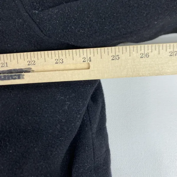 Lauren Ralph Lauren Cashmere‎ Blend Peacoat Womens Medium Black Quilted Parka - Image 3