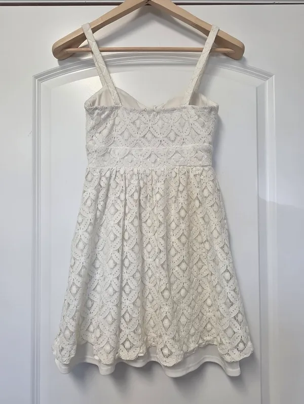 Charlotte Russe Womens White Sundress Size Small Wedding Guest Beach Sorority College Tropical - Image 4