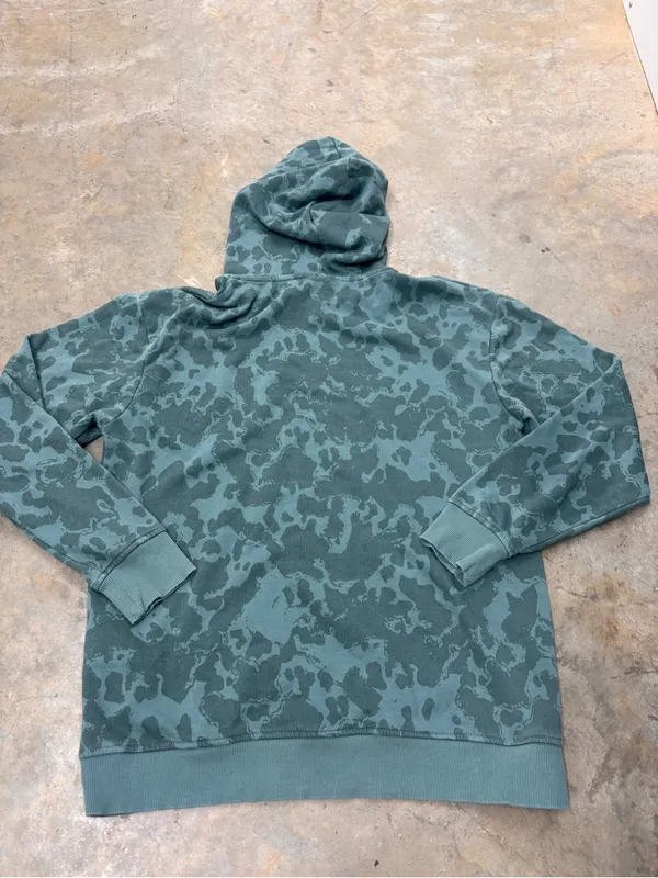 Gymshark Camo Pullover Graphic Hoodie Teal Green Womens Small - Image 7