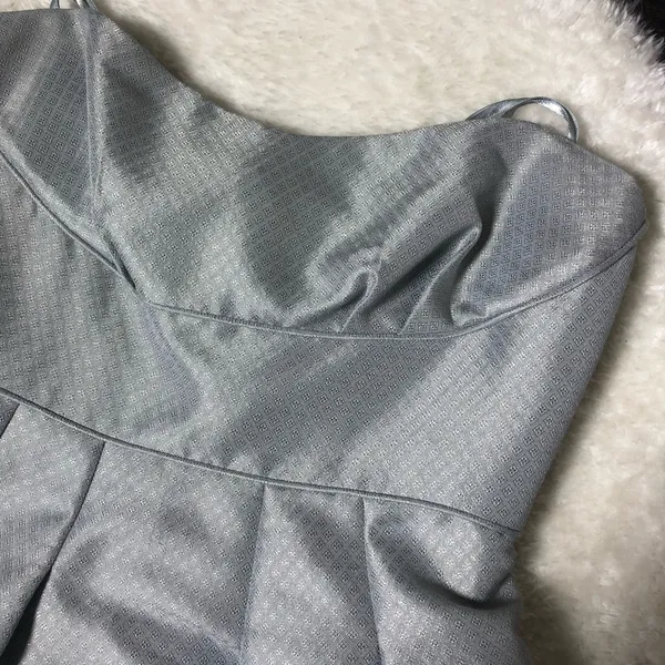 BCBG Max Azria Silver Gray Strapless Dress - Image 5