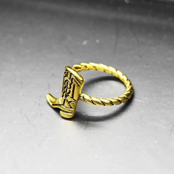 Gold Cowboy Boot Ring - Image 4