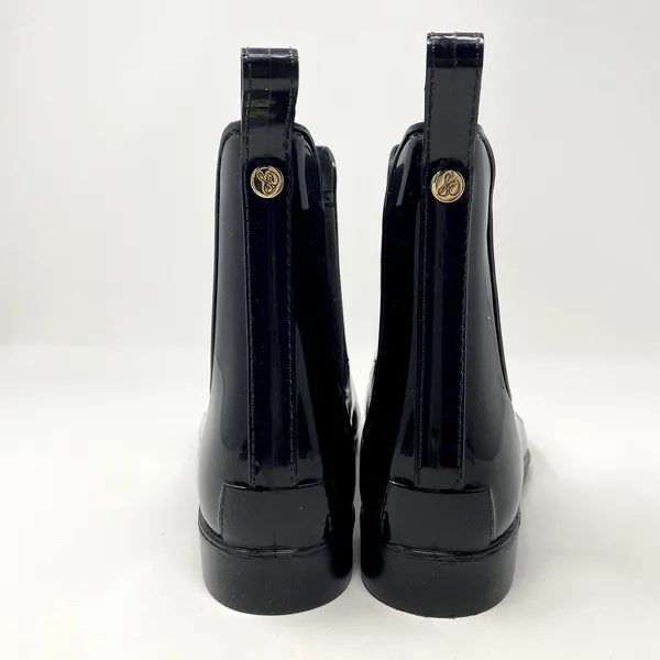 Sam Edelman Tinsley Black Glossy Ankle Chelsea Classic Preppy Rain Boots 7 - Image 7
