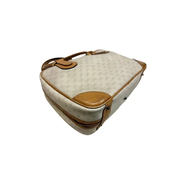 GUCCI Cream GG Monogram Micro Supreme Top Handle Vtg Bag|COA - Image 6