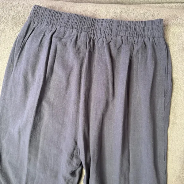 Lagenlook Linen Blend Wide Leg Palazzo Crop Pants Size M‎ High Waisted BOHO - Image 8