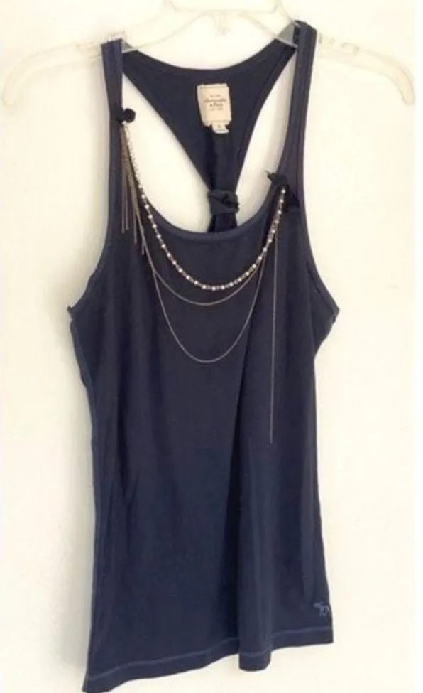 Abercrombie & Fitch Navy Racerback Tank - Image 2