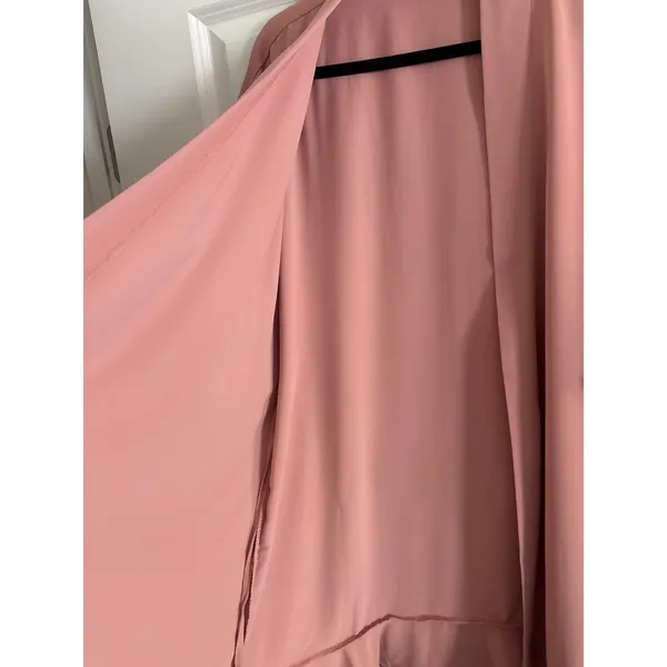 Birdy Grey Kenny Robe Matte Dusty Rose Pink Ruffle‎ Sleeve Tie Waist M/L - Image 4