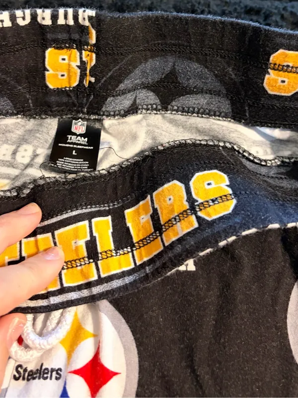 Pittsburgh Steelers Logo Lounge Pants - Black with Yellow Accents - Image 5