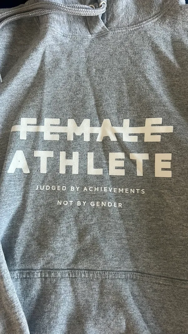 Female Athlete Hoodie Gray Size L - Image 2