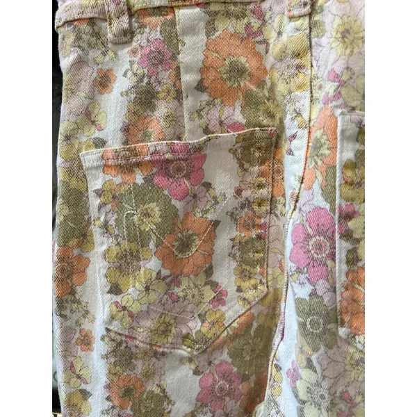 Show Me Your Mumu Jacksonville Cropped Jumpsuit Groovy Blooms Stripe Womens S - Image 10