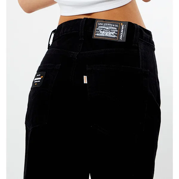 Levi's x McLaren Speed Baggy Jeans Black Formula 1 Racing Womens Sz 31 - Image 12
