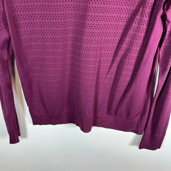 Lululemon Long Sleeve Athletica Perforated Top Purple Women's Size‎ Small - Image 6