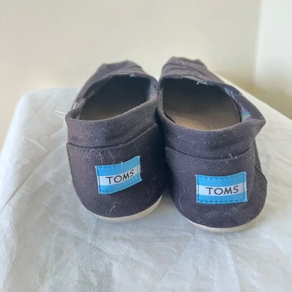Toms Womens Classics Canvas Alpargata Slip-Ons 10002472 Black On Black sz W9 - Image 3