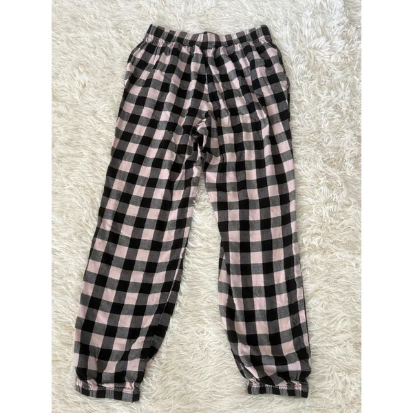 Victoria's Secret‎ Pajama Pants XS Pink Black Plaid Sleepwear Lounge Jogger - Image 3