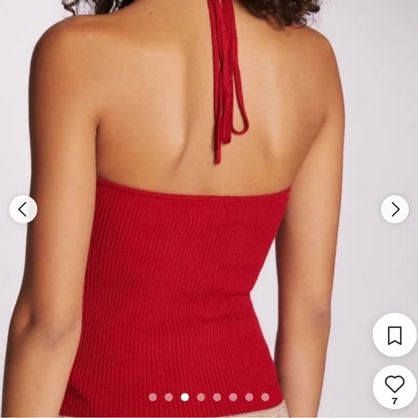Maeve Anthropologie 2 piece set small halter shrug raspberry red $130 nwt - Image 3