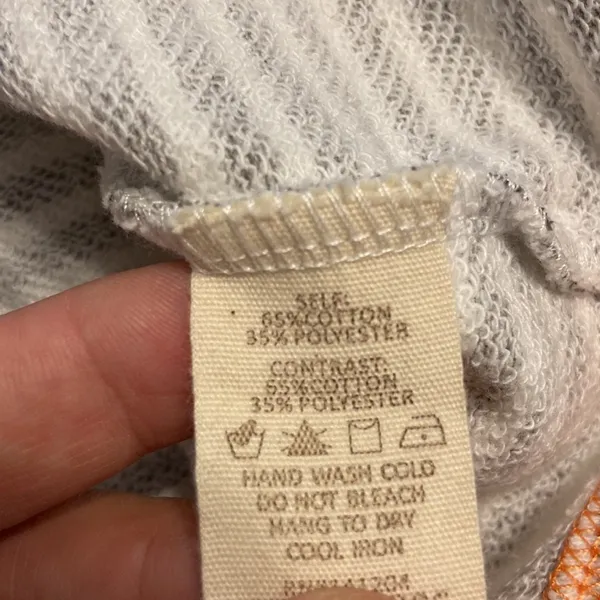 Hem & Thread Anthology Hoodie type too long sleeves silver and orange see photo - Image 7