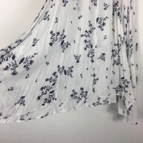Free People Snap Out of It White Floral Swing Mini Dress Tunic Medium Boho - Image 14