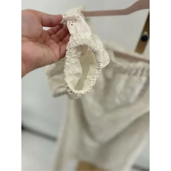 Vince Camuto White Eyelet Off The Shoulder Mini Dress Size 6 Cotton - Image 11