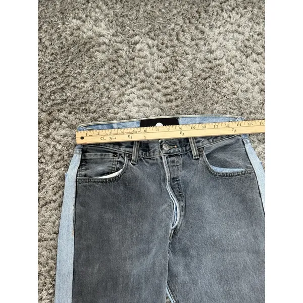 After Party Nasty Gal Levi’s Reworked Two Tone Jeans Size 27 Light Dark Y2K VTG - Image 13