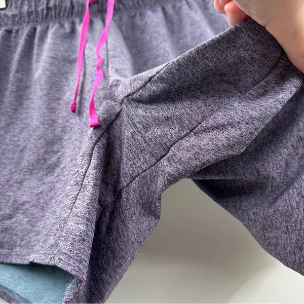 Nike Pro Dri Fit‎ Heather Purple Mid Rise Activewear Shorts Size S - Image 3