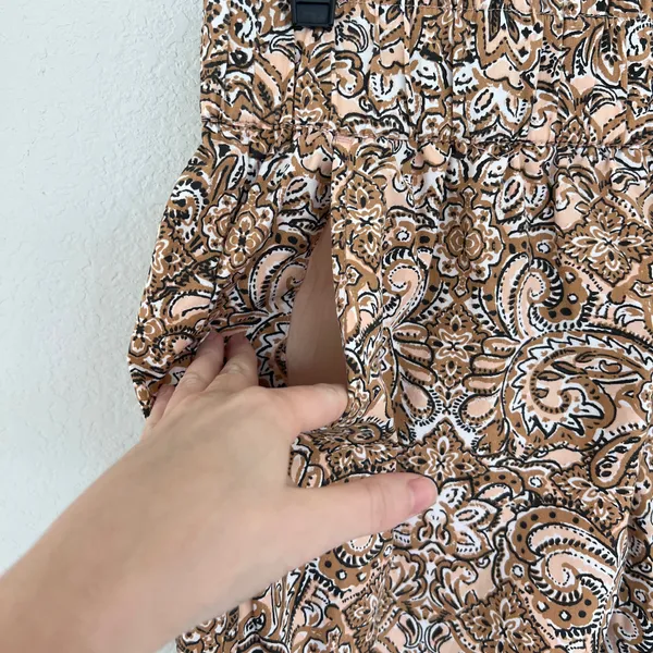 J. Crew Pull On Cotton Poplin Shorts in Ornate Paisley Size Medium - Image 5