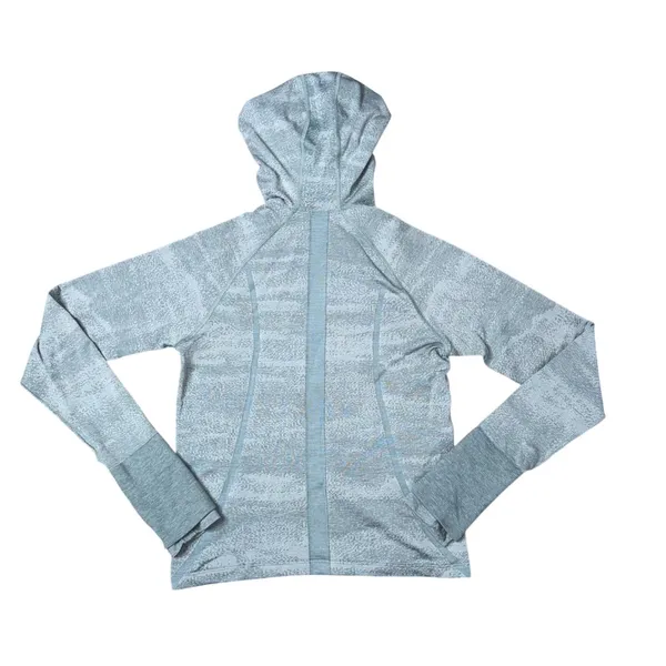 Lululemon Half Zip Hoodie Women Small Blue Grey Excellent Seamless‎ Activewear - Image 5
