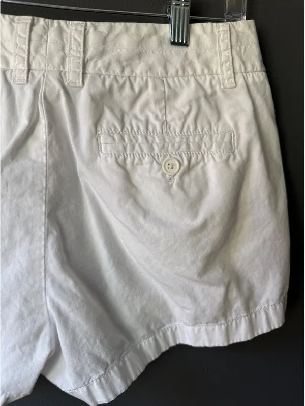 J.Crew White Cotton Chino Shorts Size 8 - Image 6