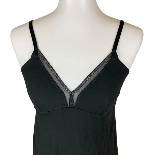 Yala Black Lace Trim Camisole‎ V Neck Sleepwear Loungewear XS - Image 2