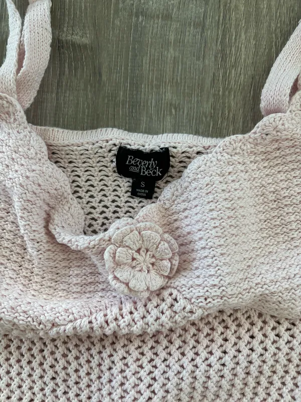 Beverly and Beck Kendra Rose Baby Pink Tank Top (S) - Image 7