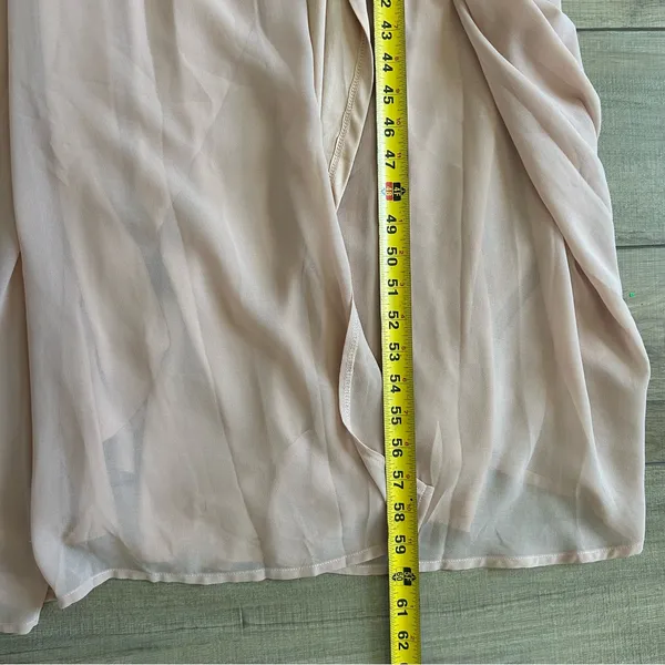 Lulu’s Wonderous Water Lilies Blush Pink Long Sleeve V Neck Maxi Dress NWT M - Image 10